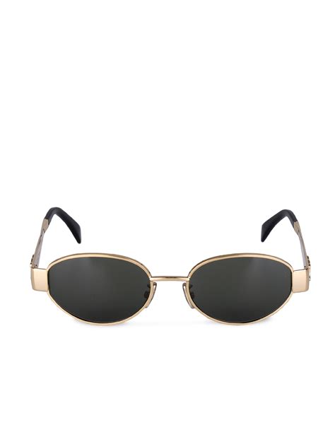 celine shiny black sunglasses|Celine gold and black sunglasses.